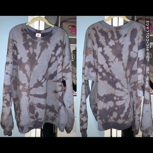 Oversized Navy Bleached Sweatshirt